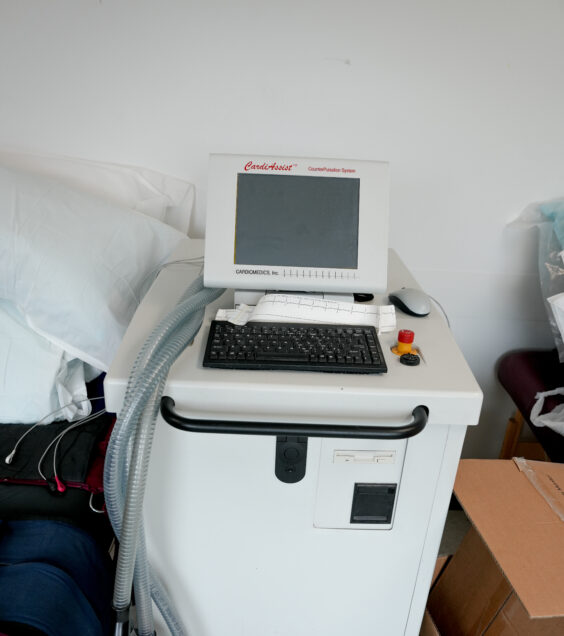 CardiAssist machine used for Enhanced External Counterpulsation (ECP) therapy, designed to improve blood flow and support heart health during treatment.